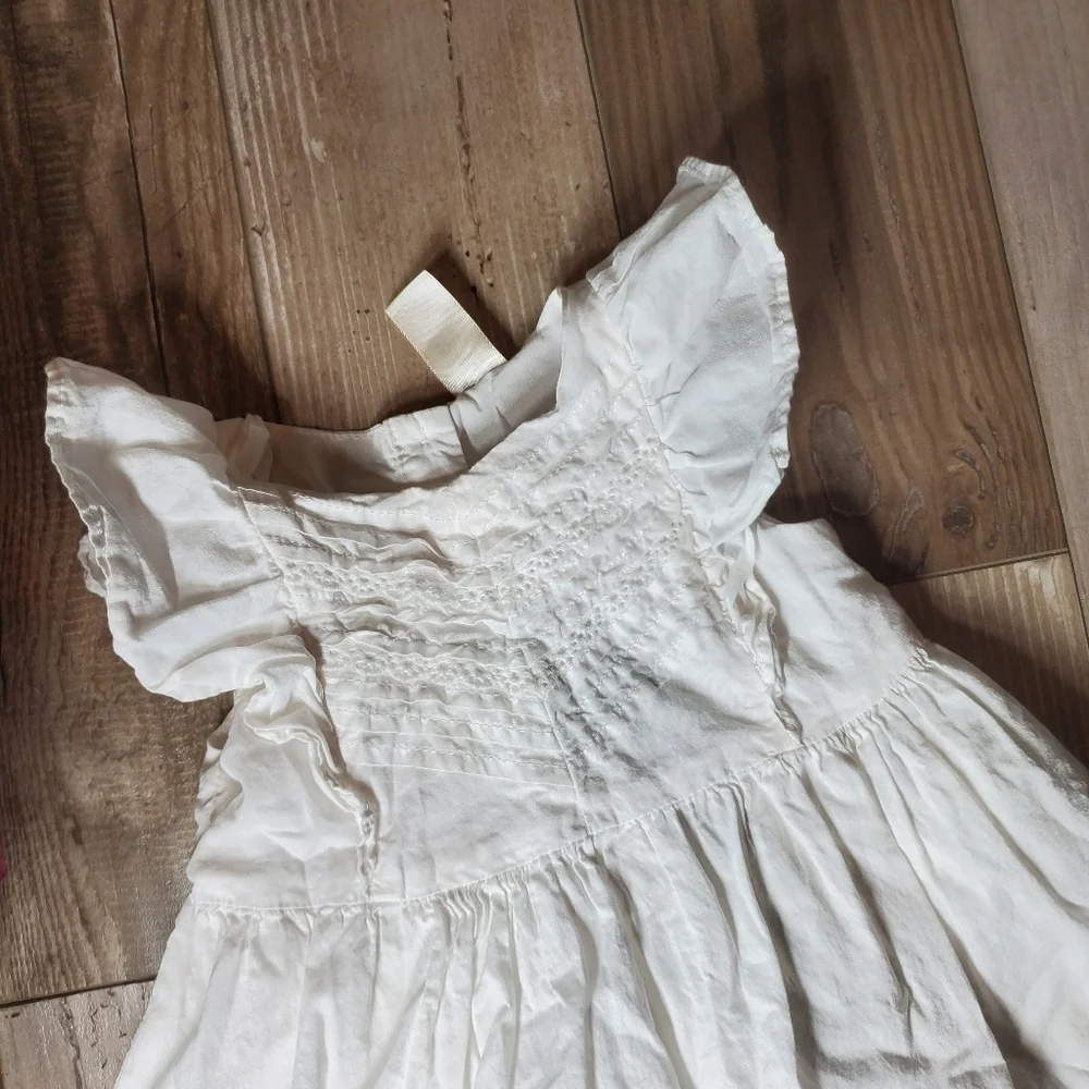 baby B'gosh Size 24m White Tiered Ruffle 100% Cotton Toddler Girl Dress NWOT
